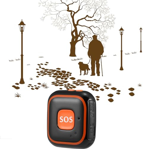 Colgante GPS antipérdida para personas mayores, reproducción histórica de pista, alarma de caída, seguimiento en tiempo real, alarma SOS, rastreador inteligente de necesidades especiales y colgante de