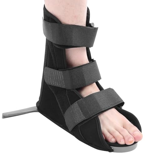 GEDRACKPMYN Botte Extensible d'immobilisation orthopédique, attelle de Nuit pour fasciite Plantaire Dure pour entorses, tendinites, plâtre Post-opératoire et Protection Contre Les blessures