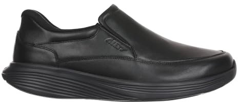 MBT SF-200 Slip On Herrenschuhe für jeden Tag ohne Schnürsenkel. Wanderschuhe, anatomisch und bequem. Physiologische Komfort- und Stabilitätsschuhe mit Wippensohle ohne Schnürsenkel. Farbe Schwarz