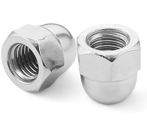 M8 Dome Nuts - 8mm Steel Hex Acorn Nut - Pack of 5