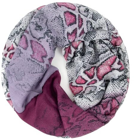 Glamexx24 Bufanda para mujer, diseño de Leo serpiente, bufanda larga, pañuelo de tub para niñas, con estampado de animales