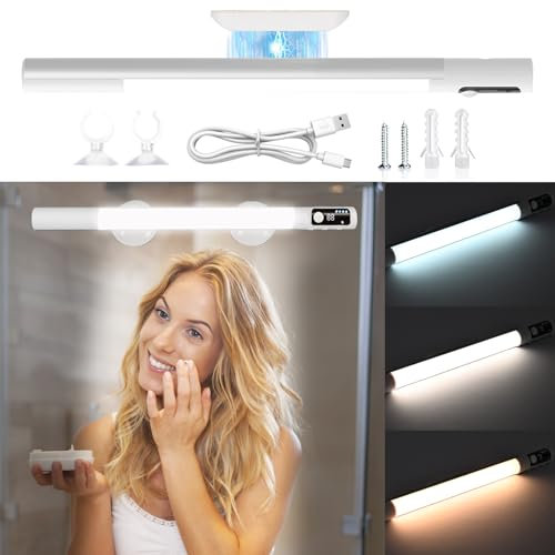 Fresum LED Schminklicht, Tragbare Schminkleuchte Dimmbar Schminktisch lampe Schminklampe Spiegellampe Schminktisch Beleuchtung Spiegelleuchte Spiegellicht Lampe Tageslicht (Weiß)