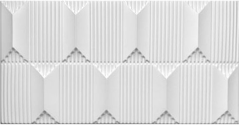 DECCART - Wandpaneele 100x50 cm - Panel wand - Paneele - Wandverkleidung Innen Deckenverkleidung Wandplatten aus Polystyrol 3d Wall Panels Steinoptik - Fabric weiß - 8 Stück (4 m²)