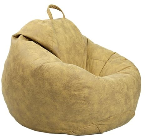 PRIOKNIKO Poltrona Gonfiabile Tappetino Tatami Per Divano In Tessuto Singolo Impermeabile Divano Senza Fodera Xl:100 * 120Cm Giallo (Senza Riempitivo)