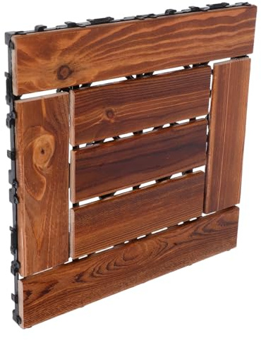 DIYEAH Piastrelle in Ad Incastro Per Esterni Pavimenti Per Giardino e Balcone Piastrelle Impermeabili Per Patio e Materiale Resistente Per Uso Ed