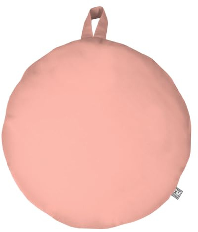 rucomfy Outdoor Kids Smarty Cushion Beanbag - Water Resistant - Dusky Pink | Garden Play Childrens Floor Bean Bag - Carry Handle Strong Stitching - Pre-Filled Water Resistant Fabric - 70x70cm