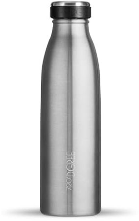 720°DGREE Borraccia termica 500 ml milkyBottle - Senza BPA, Prova di Perdite - Bottiglia acqua termiche in acciaio inox - Borracce perfetto per bevande calde, fredde, Bambini, Bambina, Scuola
