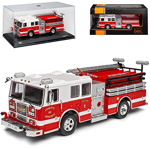 NEW Seagrave Marauder II Feuerwehr Fire Brigade Charlotte 1/43 Ixo Modell Auto