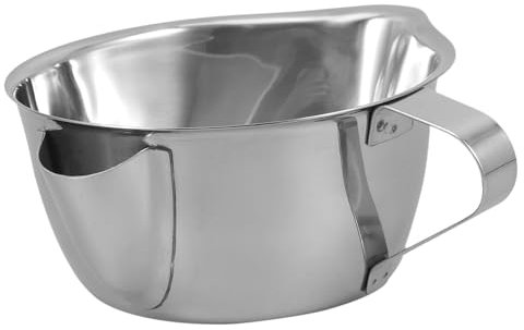 Cabilock Tazón Separador De Grasa De Aceite Encargado De La Grasa Separador De Caldo De Aceite Separador De Aceite Taza De Skimmer De Salsa Cuenco De Cocina Lata De Aceite Acero Inoxidable