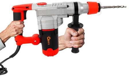 Kaichenyt Bohrhammer, 2200 Watt 30-Zylinder Multifunktions Stemmhammer Schwerlastklasse Schlagbohrer SDS-Plus Meißelhammer Schlagbohrer mit Koffer Set