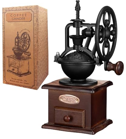 Manual Coffee Grinder Bean Grinders For Home Use Vintage Wooden Coffee Decor Retro Coffee Maker Hand Grinder Coffee Mill (Ferris wheel)