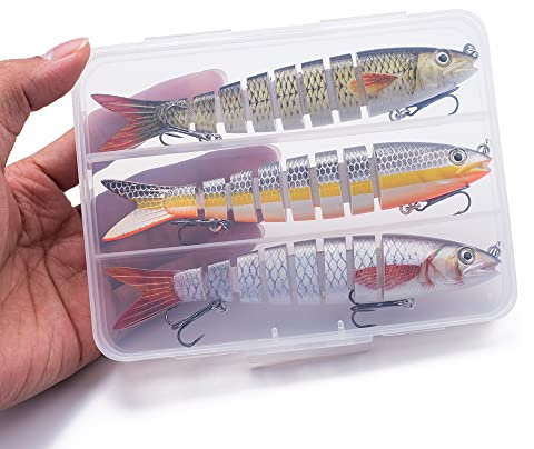 FACAITZQ Free Combination Set Multi Jointed Fishing Lure 135mm/20g Crankbait 8 Segments Wobblers Artificial Bait Hard Swimbait Lure (Color : HL05C-ACD) salad storage containers for fridge
