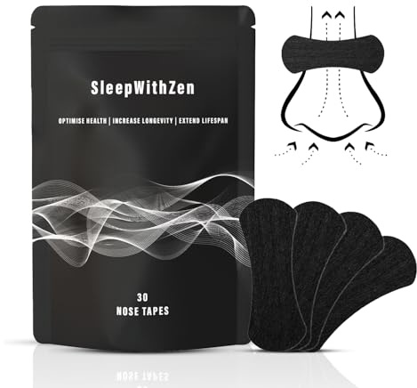 Nasal Strips for Breathing- 30 Pcs Nose Strips for Snoring Aid- Anti Snoring & Promotes Improved Airflow- Snore Stopper for Sleep- Nostril Opener Strip- Natural Snoring Aids for Men & Women