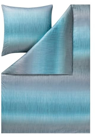 ESTELLA Biancheria da letto in jersey Mako Interlock Ben Petrol 1 copripiumino 135 x 200 cm + 1 federa 80 x 80 cm