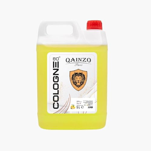 Qainzo Eau de Cologne Citron, Format Professionnel, 5 Litres