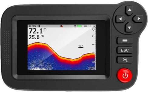Sonar Fish Finder Rechargeable Handheld Color Screen Underwater Depth Sounder with High Frequency Sonar Transmitter for Kayak Fishing Lake Fishing Sea Fishing
