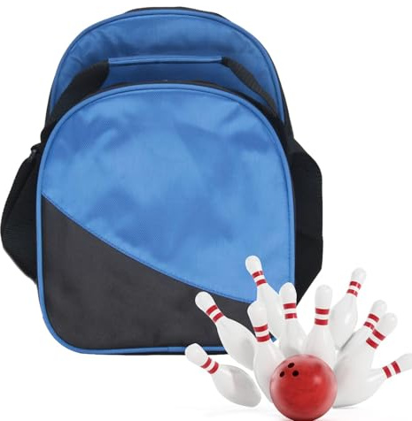 Jlobnyiun Bowlingboll bärkasse – bowlingkasse för kvinnor med vadderat fack, rymmer små kultillbehör, passar ett par skor upp till herrstorlek 10 | Lätt bärväska för spelentusiaster