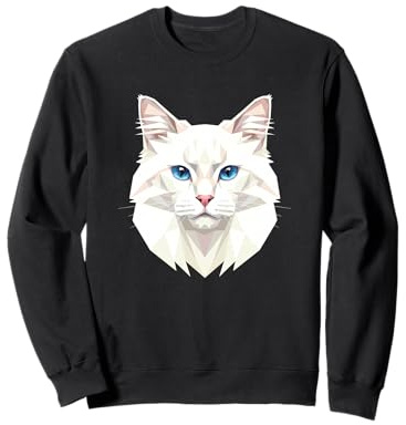 Gato de Angora Turco Blanco Dulces Gatos de Angora Sudadera