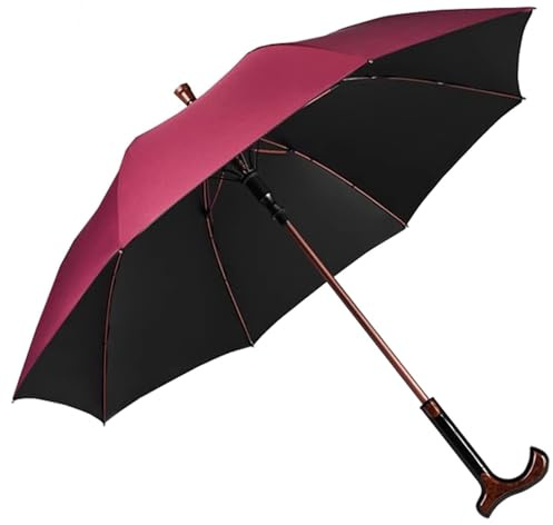Parapluie 2 en 1 Canne de Marche Parapluie Parapluie Canne de Marche Séparable avec Embout en Caoutchouc Antidérapant pour Soutien Sécurité par Temps Pluvieux