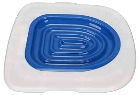 Rengue Cat Daily Necessities Kit, Universal Återanvändbar Miljövänlig Cat Toalettränare för Husdjursrengöring Avtagbart Träningssystem Passar Alla Toaletter Storlekar Toalettträning (Vit bricka, 1