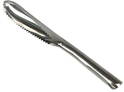 Tredoni 5 Stainless Steel Serrated Fish Scale Scraper/Remover, Fish Scaler Cleaner