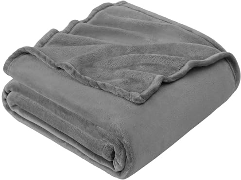 EHEYCIGA Extra Large Fleece Throw Blanket for Sofa 270x230cm, Grey | Soft Fluffy Blanket for Bed, Warm Large Throws for Adults, Fit All Season