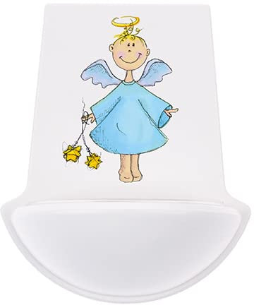 Fritz Cox Kinderweihkessel 'Mein Engel' | Weihwasserkessel für Kinder | Weihbecken aus Holz | in Deutschland hergestellt | christliches Geschenk | einfach anzubringen | inkl. Kunststoffeinsatz | BLAU