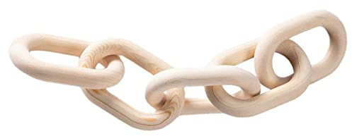 Artibetter Nodo di Legno Catena Estetica in Legno Ciondolo a Catena in Legno Decorazione Catena a 5 Maglie Ghirlanda di Perline di Legno Ufficio Artigianato in Legno Tavolino da caffè