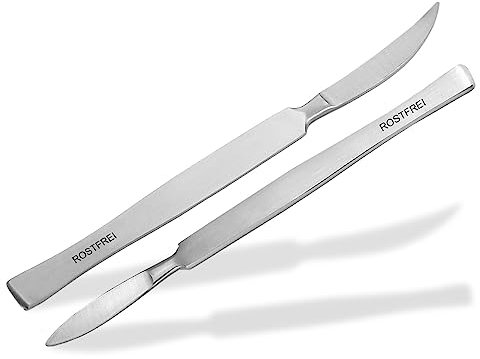 Profi Pediküre-Set Hornhautschaber Skalpell 2-Teilig Fußpflege-Set Scharf aus Rostfreiem Edelstahl Hornhautentferner zur sanften Entfernung der Hornhaut Pediküre Schaber