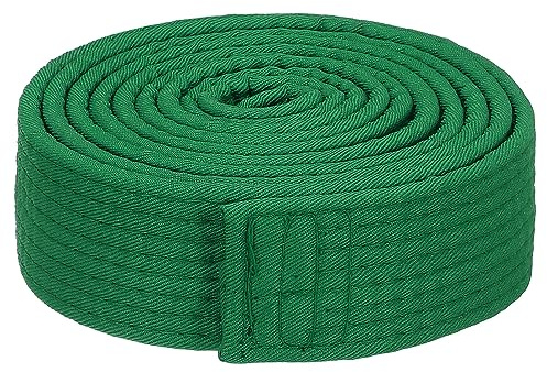 PATIKIL Taekwondo färgat rankningsbälte 3,8 cm x 6,5 m 2,0 m, polyester kampsport judo karate bälte för tränarundervisning, grön