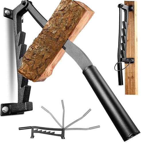 LINCYS Fendeuse De Bois D'allumage Murale, Fendeuse De Bois De Chauffage Amovible, intérieur et extérieur, double poignées disponibles for un fractionnement efficace du camping en plein air