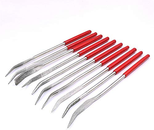 Limas de metal for acero, herramientas mecánicas, Juego de limas de escofina de metal Lima 10a Lima de aguja Juego de revestimiento 4 160 mm Tallado Cerámica Mirada Tallado Herramienta artesanal Lima