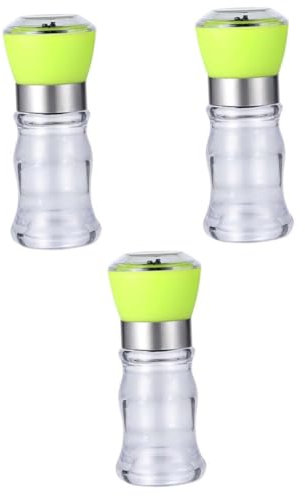 Cabilock 3 Pcs Manual Mill Pepper Grinder Automatic Pepper Mills Nut Grinder Pepper Salt Grinder Pepper Shakers Kitchen Gadgets Black Grinder Oil Dispenser Bottle Mixer Grinder