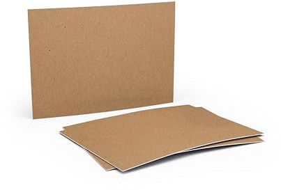 Blanko Postkarten DIN A6 (100 Stück) Unbedruckte Karten zum Selbstgestalten, Beschriften oder Bedrucken Kraftpapier (14,8cm x 10,5cm)