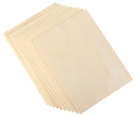 Kontrasti Madera contrachapada de álamo, 41 x 30 cm, grosor de 3 mm, para corte láser – Hojas de madera multicapa para modelismo, bricolaje, manualidades, proyectos creativos – Calidad Premium (50)