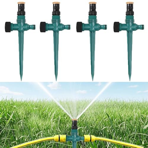 4 Pièces Arroseur de Jardin, Arroseur pour Pelouse, Arroseur Automatique 360° Rotatif, Arrosage Automatique, Pulvérisateur D'Irrigation pour Pelouses, Jardin, Cour, Plantes,Fleurs