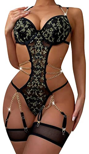 Tenue Sexy Femme Body Lingerie Ouverte Très Bas Érotique Pute Soutien Gorge Nuisette Collant Intégral sous Vetements Feminins Et Vêtements Ensemble Porte Jarretelles Bustier Jartelle Grande Taille