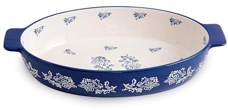 Wisenvoy Casserole Dish Baking Dish Ceramic Au Gratin Baking Dish Lasagna Pan Oval Casserole Dishes for Oven