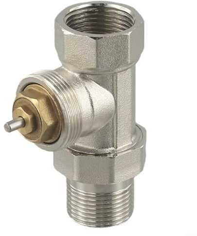 Shophubio Válvula reguladora termostática de latón para sistemas de calefacción, válvula de control de temperatura del radiador con rosca M30x1.5mm, ninguna cabeza termostática (DN20)