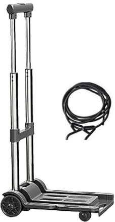 Fällbar handtruck - Alloy Multi Purpose Säcktruck | Säckvagn, vagn Bärbara hjul Rullande 220 Lb Kapacitet, Justerbar höjd Handvagn hopfällbar, För inköp Livsmedel Resor Flygplats Garage T