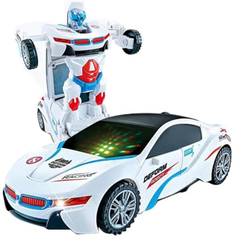 Förvandla bil med, Förvandla robotbil | Transforma leksak barn 360 graders | rotation bil | Inomhus utomhus pojkar deformation fordon leksak för bakgård, dagis, sovrum