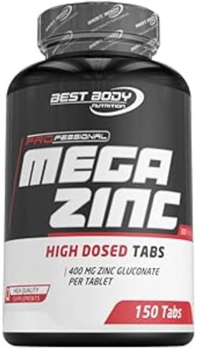 Best Body Nutrition Professional Mega Zinc Tabs - mit 400 mg Zinkgluconat - 150 Stück