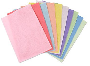 Surfacez Filzblätter, 10 Stück (10 Pastellfarben)