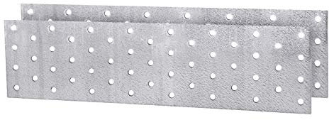 (Confezione da 2 pezzi) Piastra di giunzione connettore piatto in acciaio 80 x 300 x 2 mm