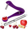 2Pcs Frutta Levatorsoli Multifunzione,Togli Torsolo Mela in Acciaio Inossidabile con Anello per Appenderlo,Snocciolatore Ciliegie e Olive,Per Una Rapida Rimozione Dei Torsoli Di Frutta,Torsolo mele