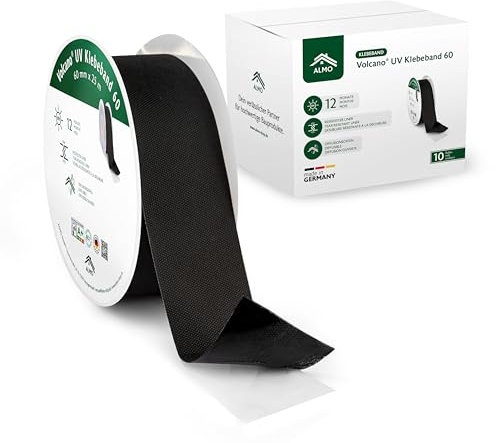 ALMO Profi Fassadenklebeband 2er Pack - UV-beständig 60mm x 25m Diffusionsoffenes Klebeband für Unterspannbahn & Fassadenbahn, Reißfester Folienliner für stressfreies Verarbeiten