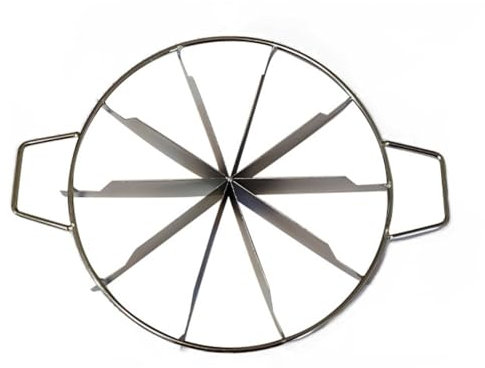 Coupe-pizza en acier inoxydable, séparateur de gâteau avec poignée latérale, séparateur de crêpes, presse à tarte, trancheuses à gâteau portables pour la cuisson (10 pièces)