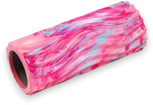 Faszienrolle 3D Texturmassage 33x14cm Foam Roller Yoga Faszien Massage Roller für Muskelverspannungen Rücken Beine – 3D Textur in Wellenform Faszienmassage zur Selbstmassage (Cloud White)