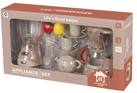 QUXVUIS Educational Creative Toy Set Featuring Pretend Kitchen Appliances Toys Engaging Role Playing For Young Children Realistic Light And Sounds Role Playing Education