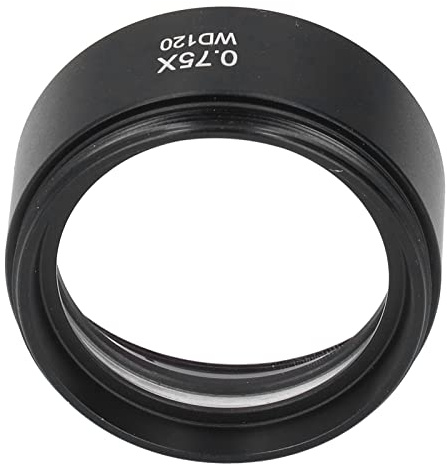Aramox Mikroskoplins 0,75X Barlow-lins med M48-gränssnitt, Aluminiumlegering och Optiskt Glas, FMC-belagd, 120 Mm Arbetsavstånd, för Användning i Laboratoriet för Stereomikroskopreparationer